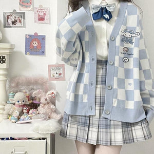 Cinnamoroll Buttoned Blue Cardigan