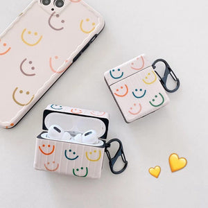 Colorful Smiley Faces AirPods Case