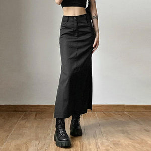 Dark Academia Maxi Skirt