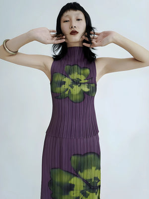 Floral Top & Midi Skirt Two Piece Set