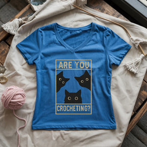 Are U Crocheting Lady V-neck