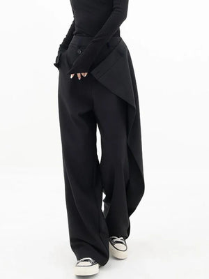 Wrap Front Wide Leg Pants