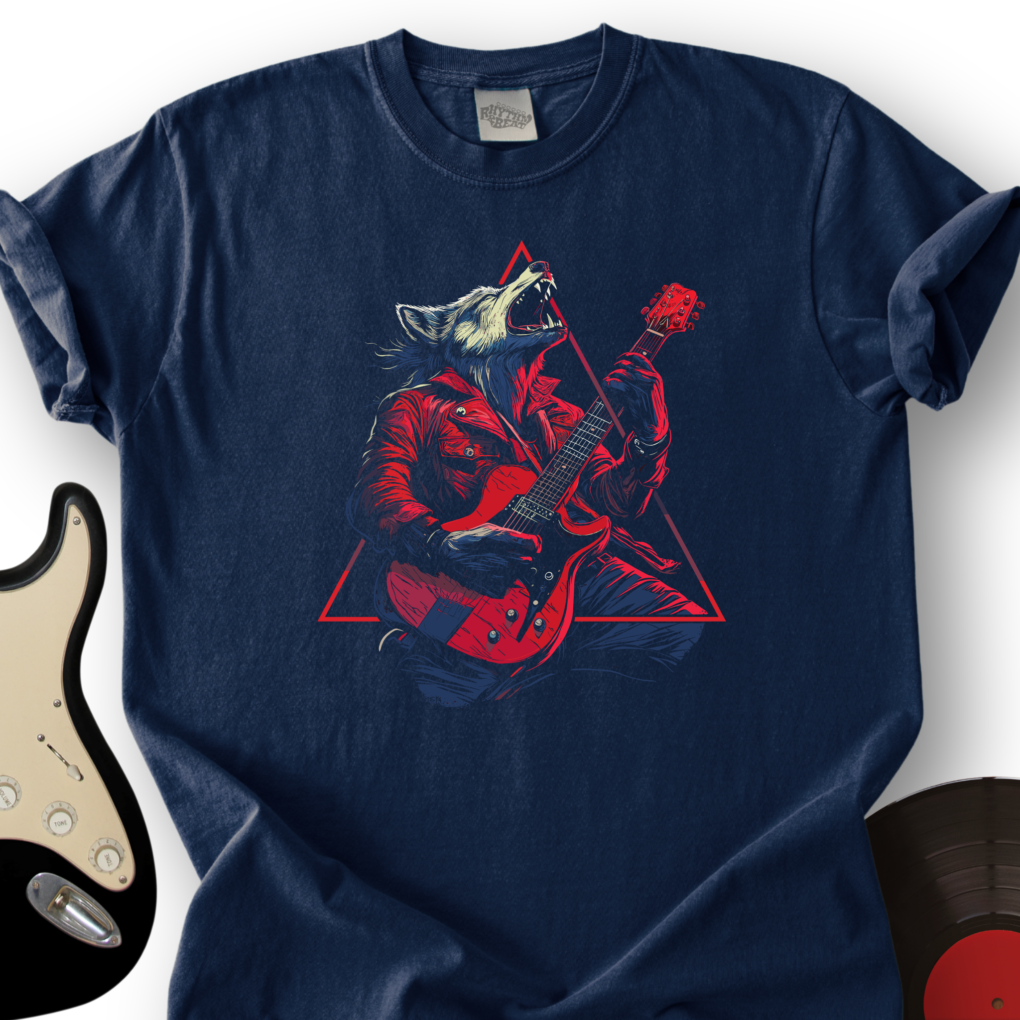 Fierce Wolf Guitar T-Shirt