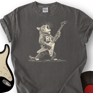 Engraved Rockstar Cat T-Shirt