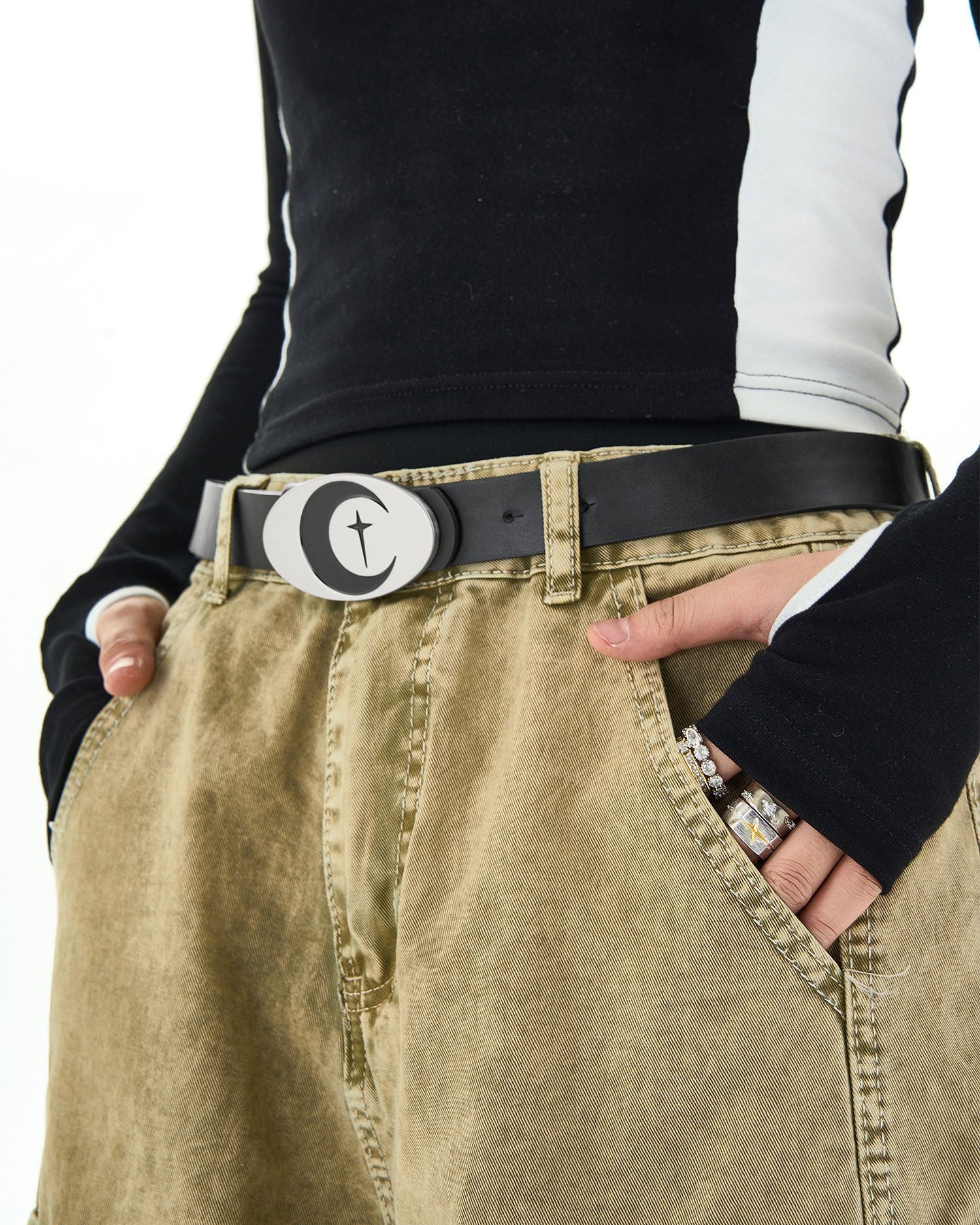 Star & Moon Buckle Belt