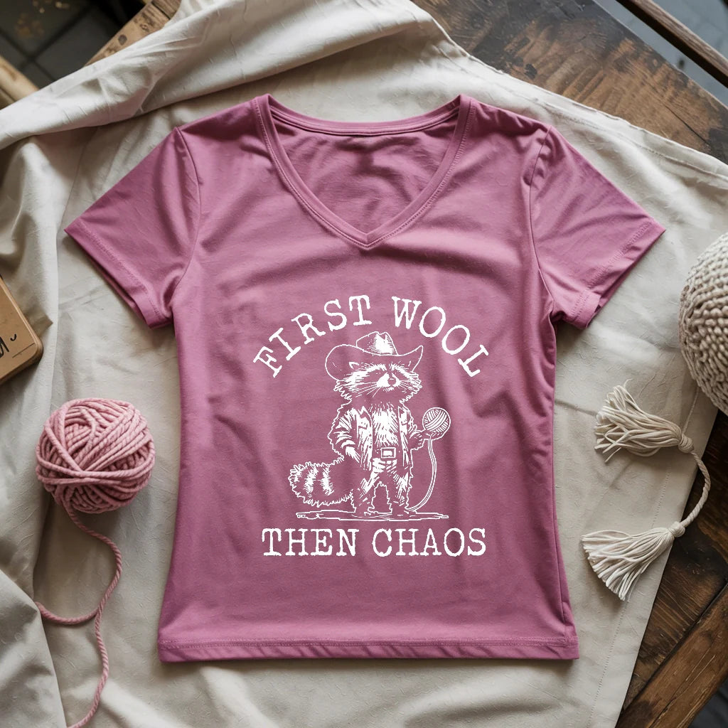 First Wool Then Chaos Lady V-neck