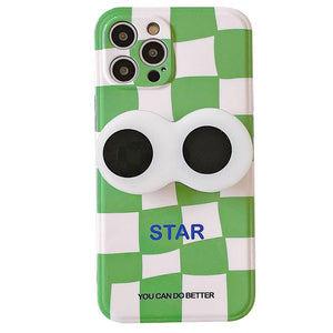 Big Eyes Checkered iPhone Case