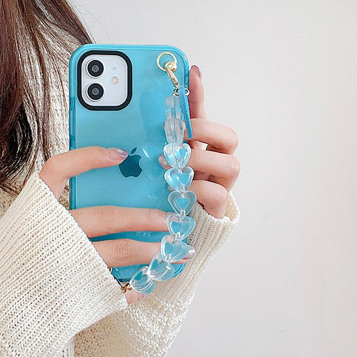 Blue Heart Chain iPhone Case