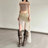 Boho Patchwork Mini Skirt