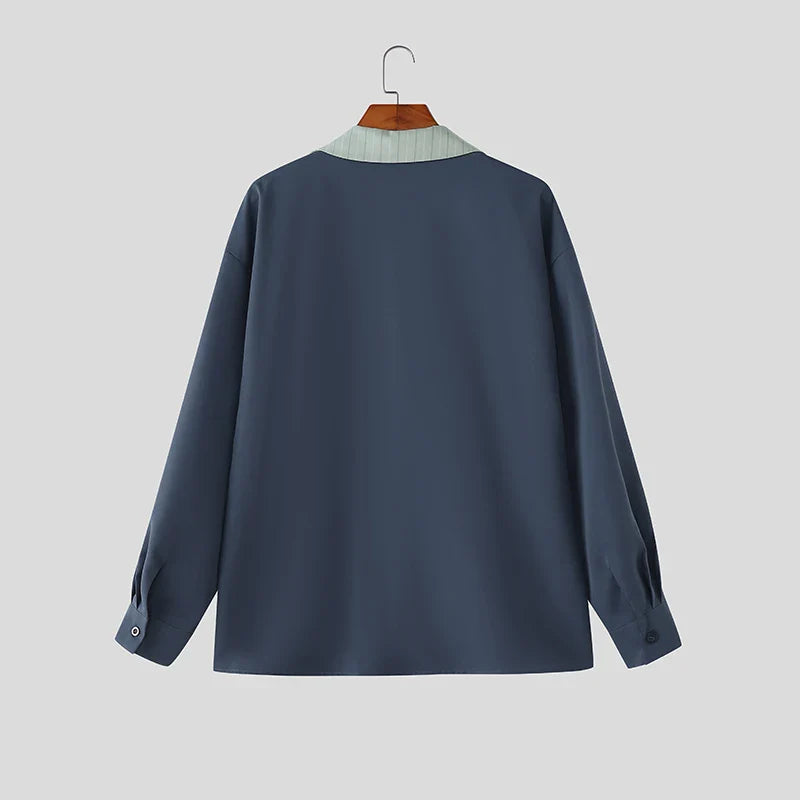 Contrast Collar Shirt