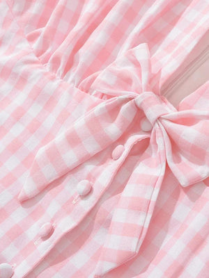 Coquette Gingham Mini Dress