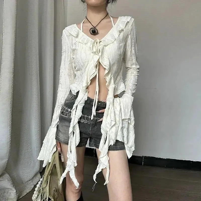 Fairy Grunge Ruffled Top