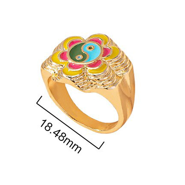 Flower Yin Yang Ring