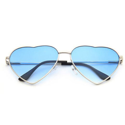 Metal Frame Heart Shape Sunglasses