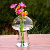 Mushroom Shaped Glass Vase