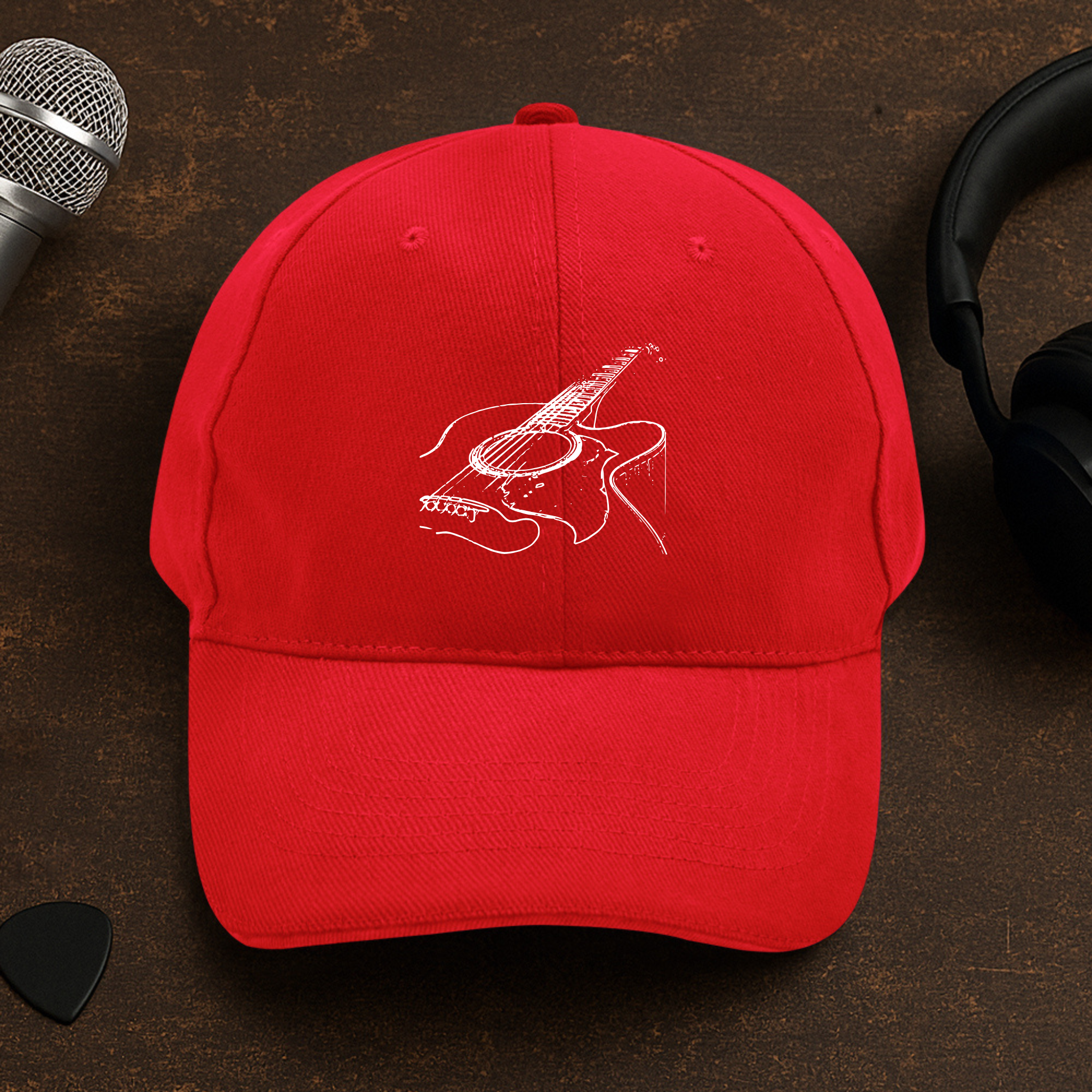 Guitar Sketch Cap