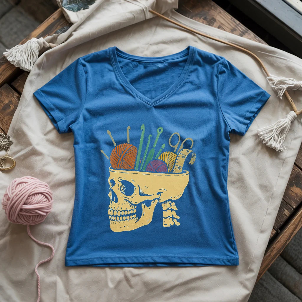 Murder Yarn Lady V-neck