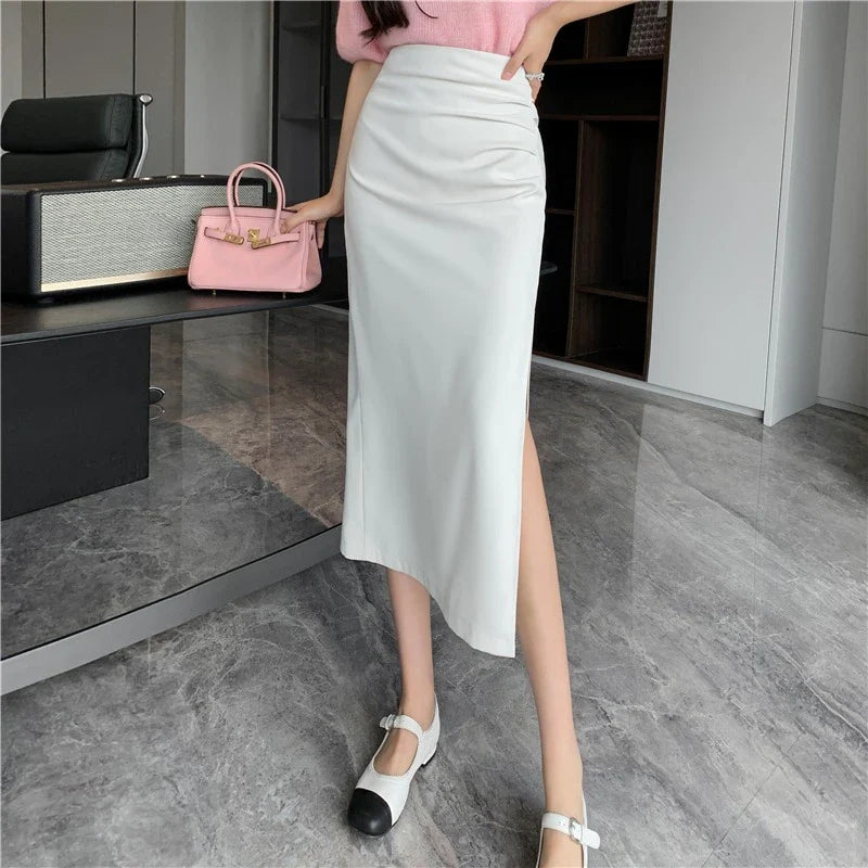 Side Slit Midi Skirt