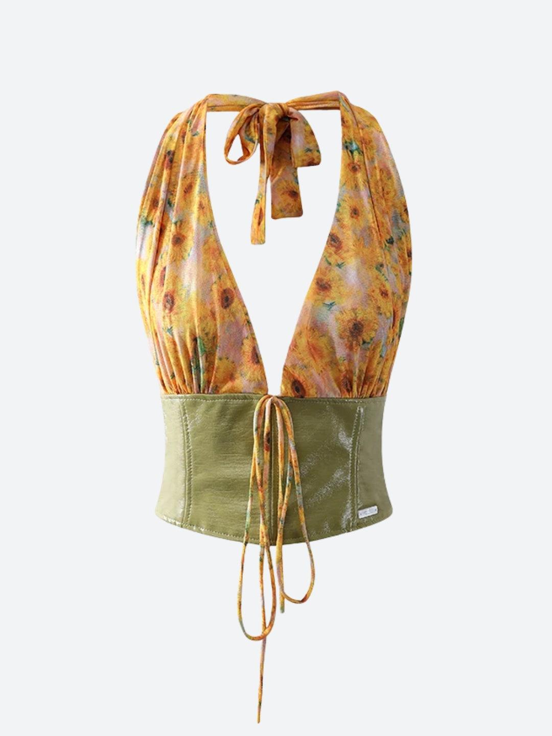Sunflower Halter Top