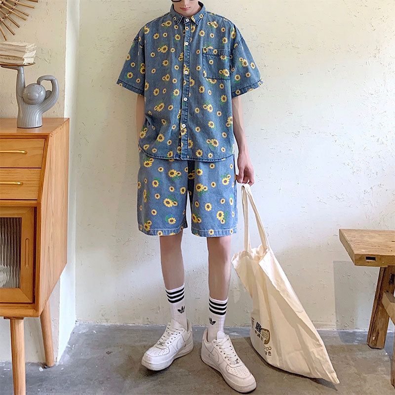Sunflowers Denim Shirt
