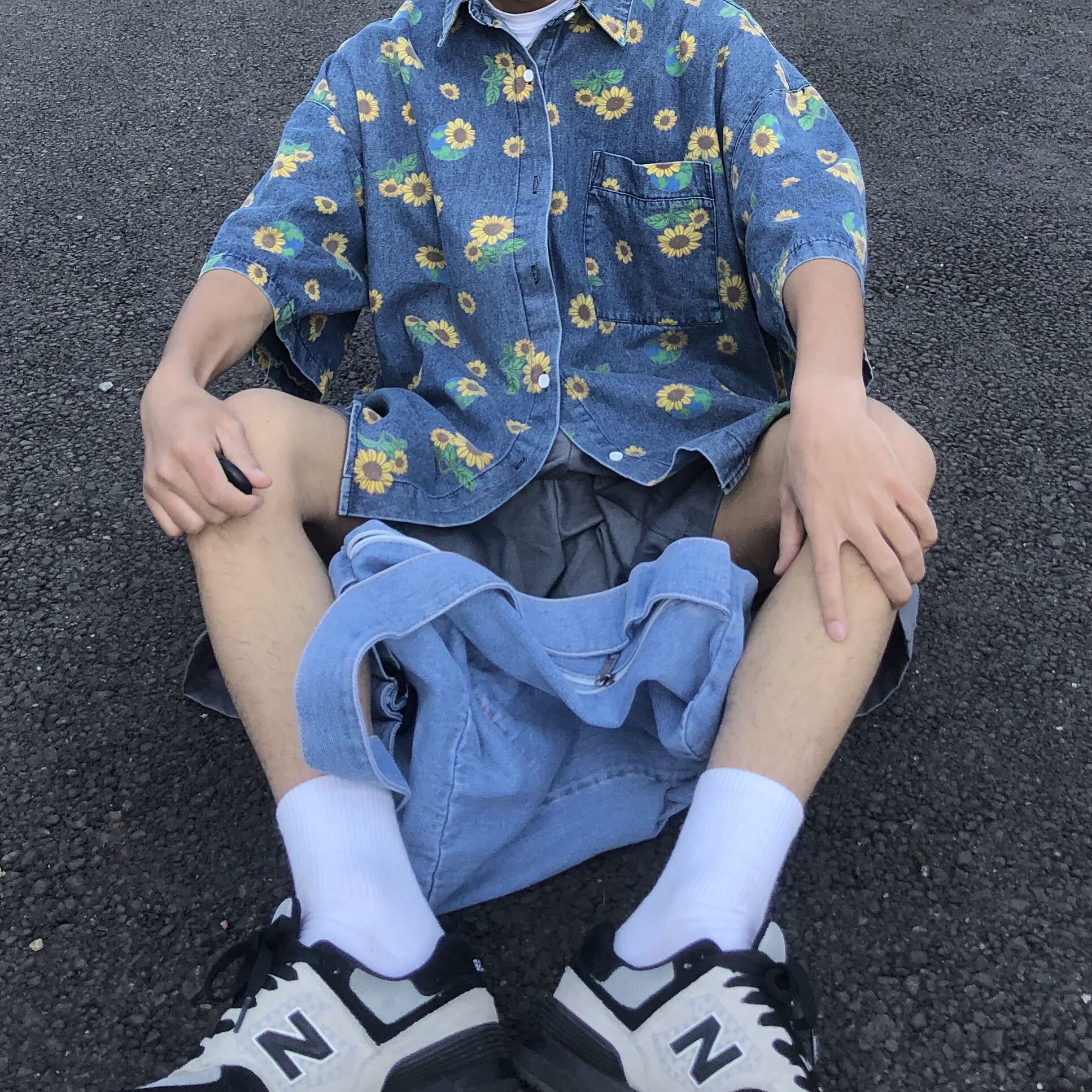 Sunflowers Denim Shirt