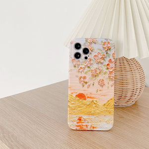 Sunset Oil Painting iPhone Case