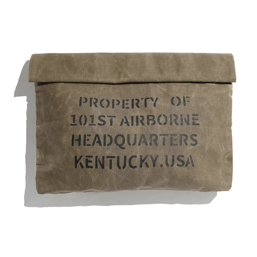 Waxed Canvas Clutch Bag