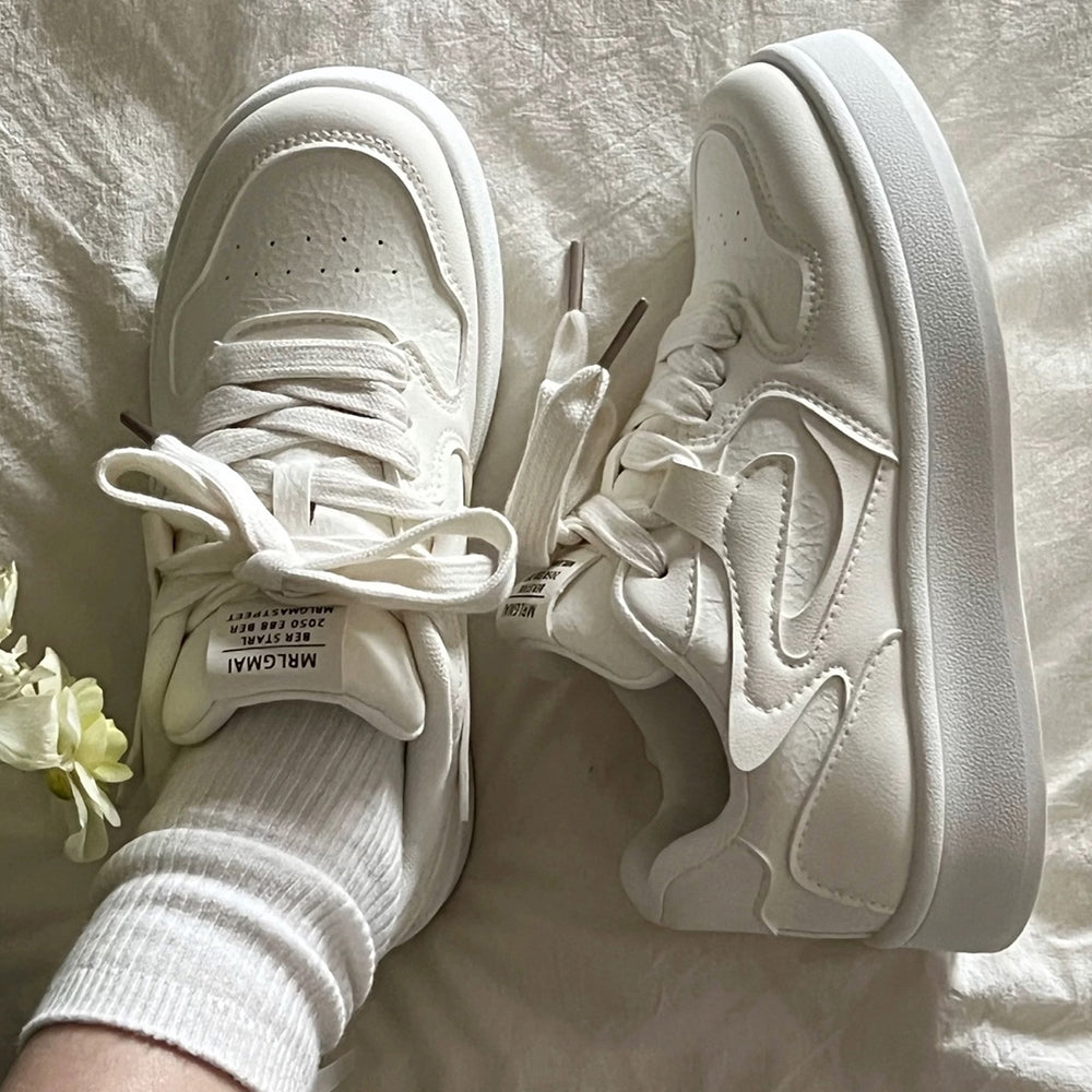 Self Made Skater Sneakers in White