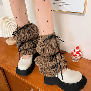 Balletcore Bows Leg Warmers