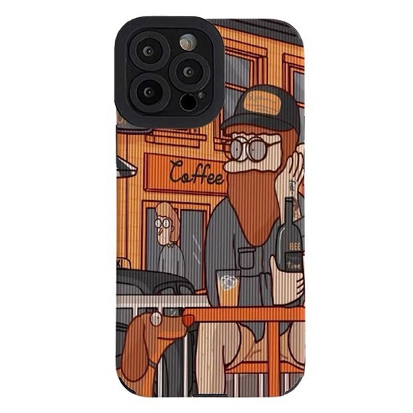 Bearded Man With Dog IPhone Case