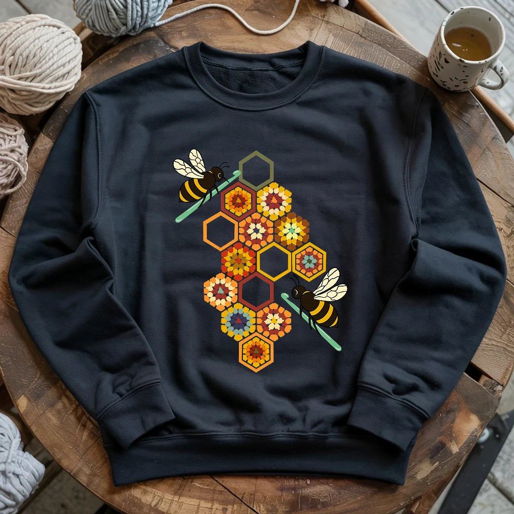 Crochet Bees Sweatshirt