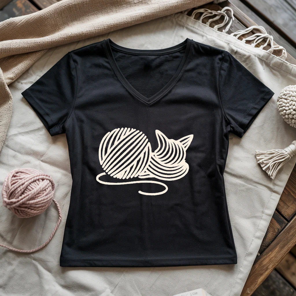 Knitten Lady V-neck