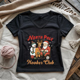 North Pole Crochet Club Lady V-neck