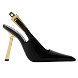 Drama Dealer Pointed Slingback Heels