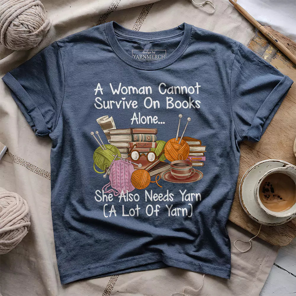 Books & Yarn Lover T-shirt