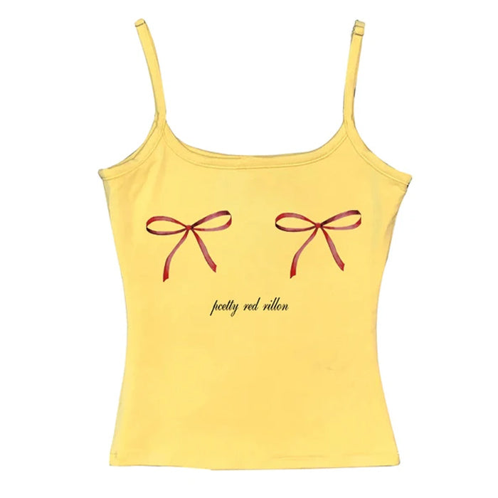 Y2K Bows Skinny Tank Top