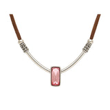 Bubblegum Pink Rectangle Pendant Choker