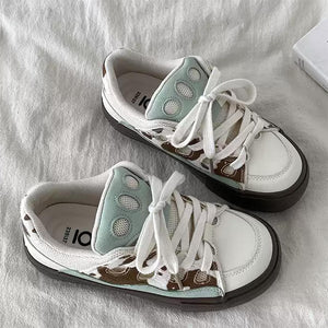 Cow Print Skater Sneakers