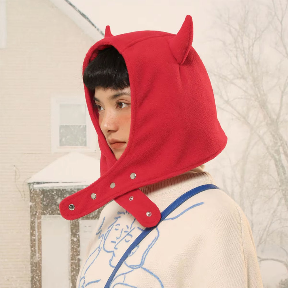 Devil Horns Hood Hat