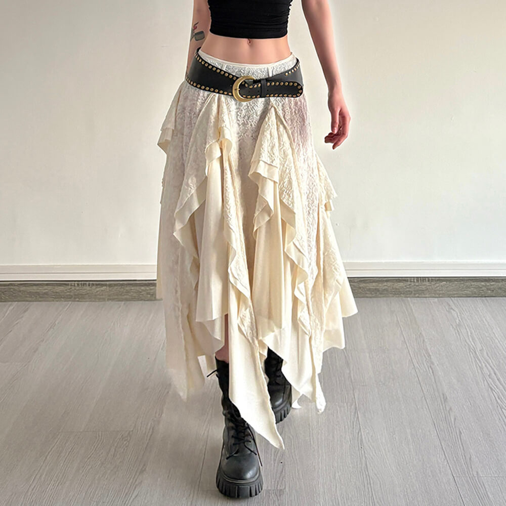 Fairycore Asymmetrical Maxi Skirt