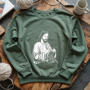 Jesus Crochet Sweatshirt