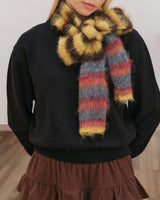 Frazzled English Woman Striped Scarf