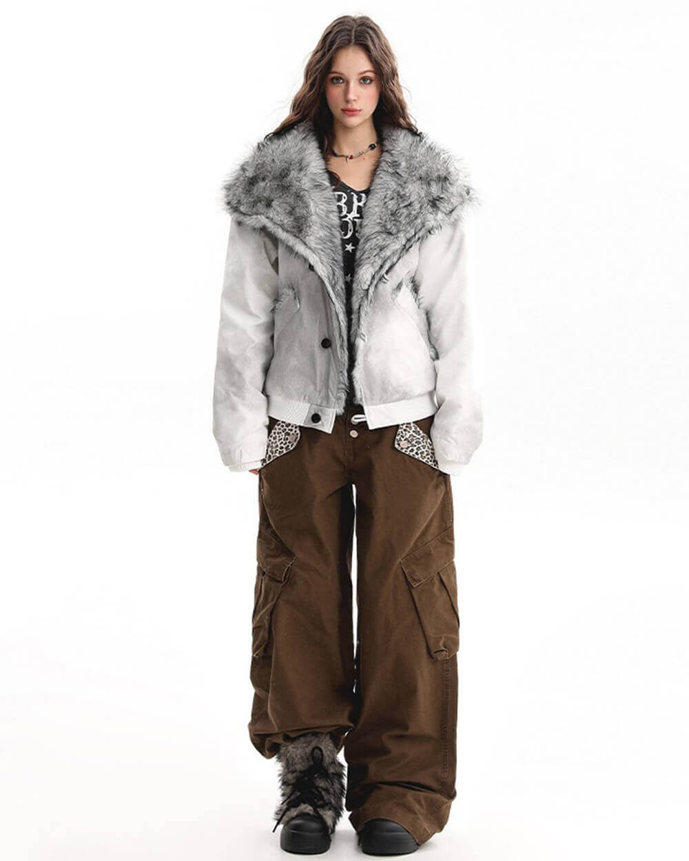 Dangerous Pretty Fur Trim Jacket