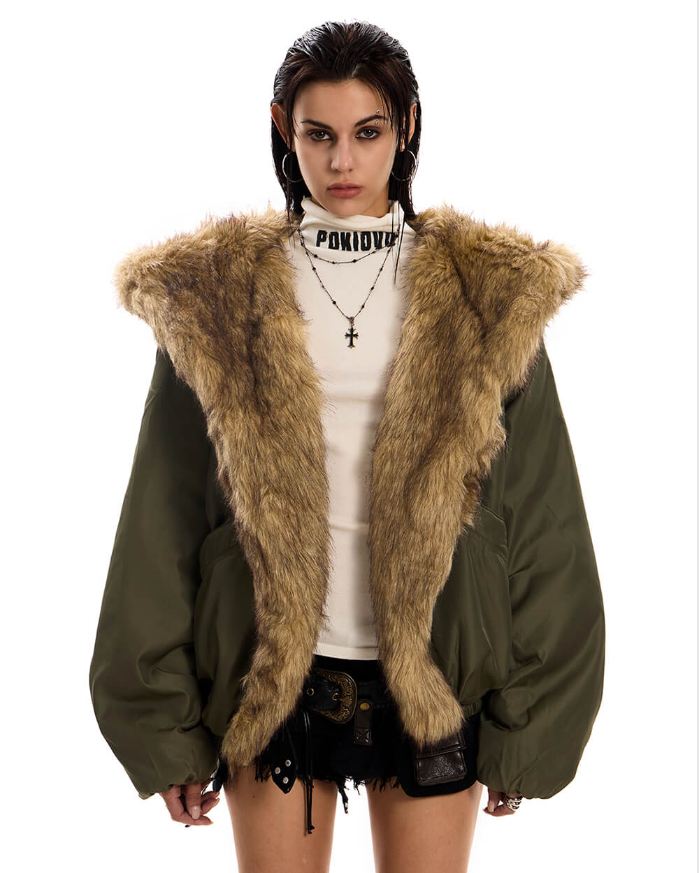 Mercury Rising Fur Trim Winter Jacket