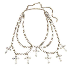 Gothic Cross Layered Chain Belt