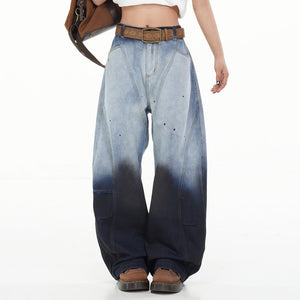 Faded Gradient Baggy Jeans