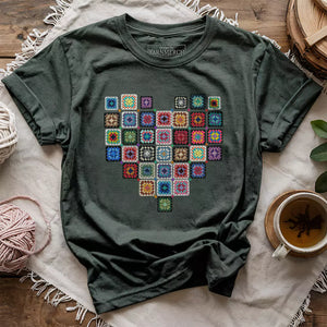 Granny Squares Heart T-shirt