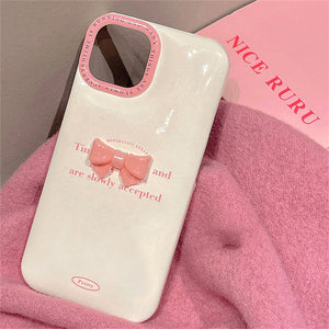 Korean Aesthetic Bow iPhone Case