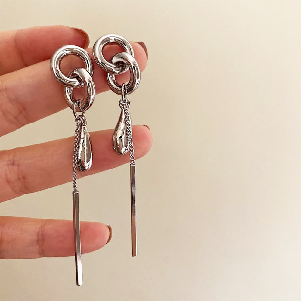 Melted Chain Drop Earrings