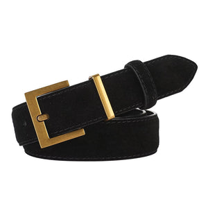 Minimalist Aesthetic Suede Belt